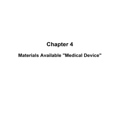 Materiali a Disposizione “Medical Device”